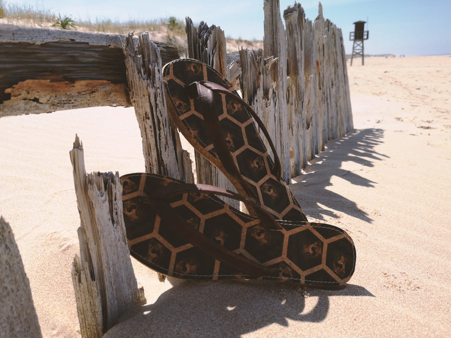 Safari brown GORILLA flip-flops - Crowdfunding campaign coming soon (Sept, 20)